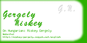 gergely miskey business card